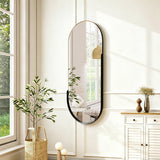 Oglindă decorativă Asteria, Metal, Diverse culori, 45x5x105 cm - Negru | SKU: 233-000052 | Oglindă decorativă Asteria, Metal, 45x5x105 cm, varianta Negru, produs pentru amenajarea locuinței, disponibil online în România la CasaMob