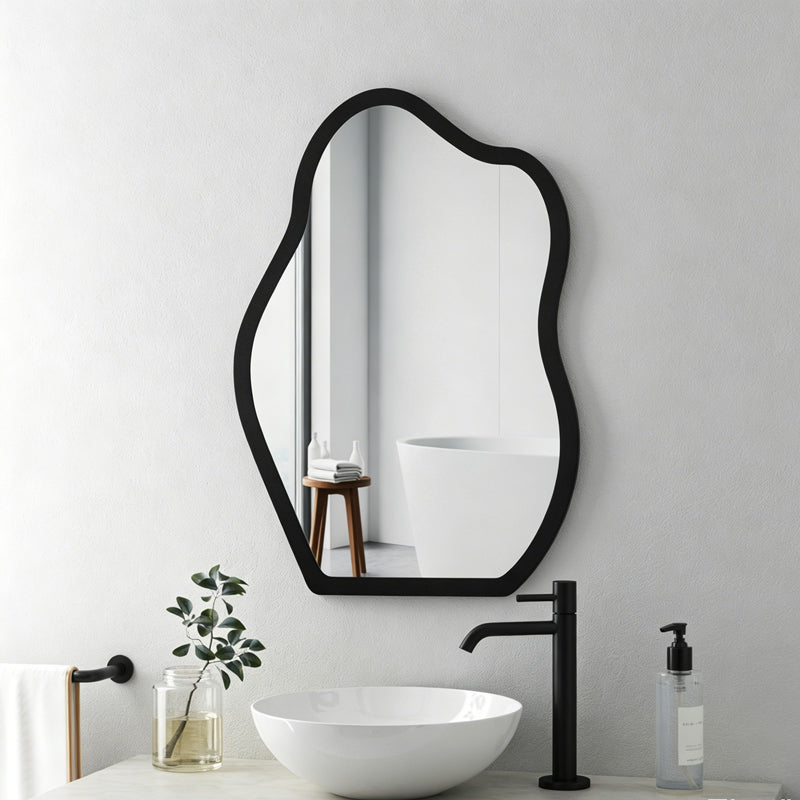 Oglindă decorativă Evanthia, MDF, Diverse culori, 36x2x56 cm - Negru | SKU: 233-000060 | Oglindă decorativă Evanthia, MDF, 36x2x56 cm, varianta Negru, produs pentru amenajarea locuinței, disponibil online în România la CasaMob