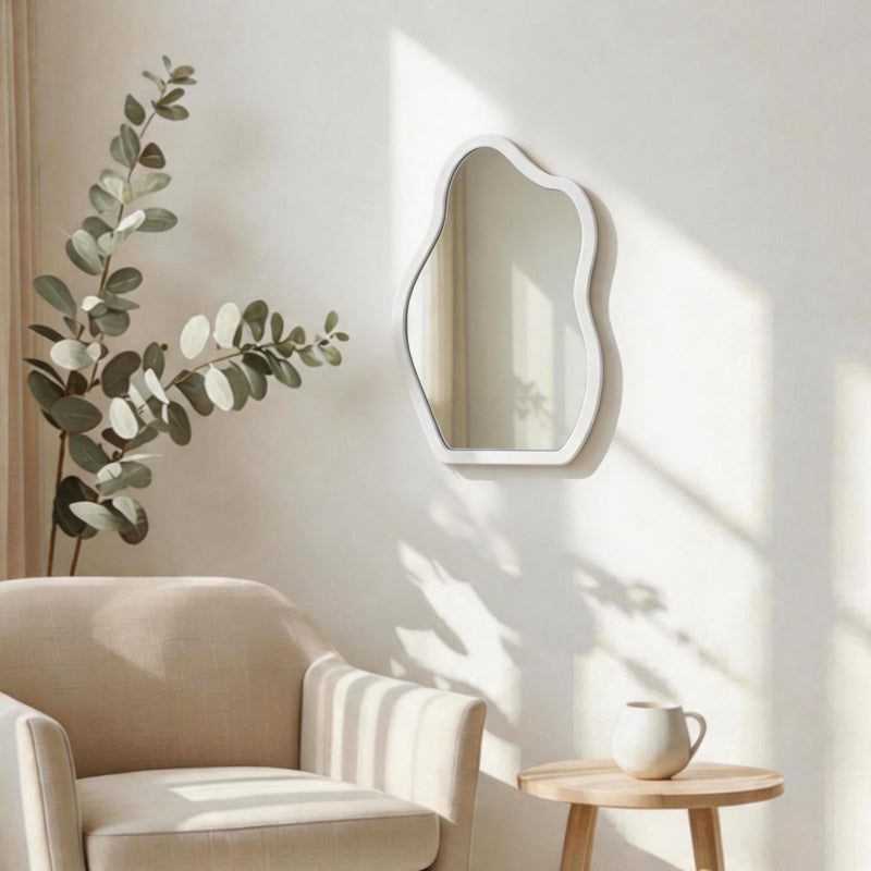 Oglindă decorativă Evanthia, MDF, Diverse culori, 36x2x56 cm - Alb | SKU: 233-000061 | Oglindă decorativă Evanthia, MDF, 36x2x56 cm, varianta Alb, produs pentru amenajarea locuinței, disponibil online în România la CasaMob