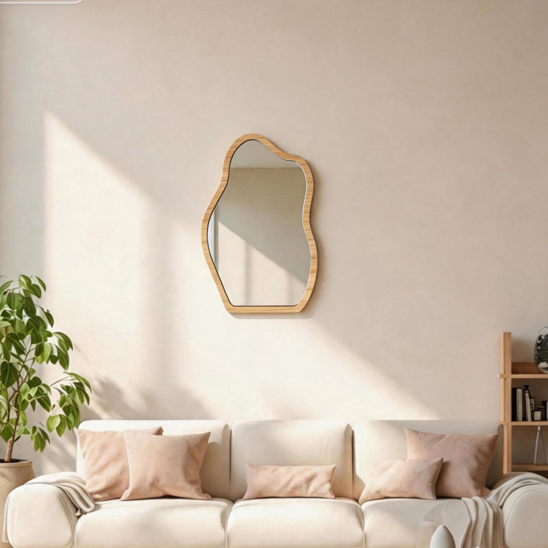 Oglindă decorativă Evanthia, MDF, Diverse culori, 36x2x56 cm - Natural | SKU: 233-000062 | Oglindă decorativă Evanthia, MDF, 36x2x56 cm, varianta Natural, produs pentru amenajarea locuinței, disponibil online în România la CasaMob