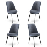 Set de scaune Dexa, Diverse culori, Diverse configurații, 45x42x89 cm - Fumuriu - Negru - 4 bucăți | SKU: 240CHR1367 | Set de scaune Dexa, 45x42x89 cm, varianta Fumuriu - Negru - 4 bucăți, produs pentru amenajarea locuinței, disponibil online în România la CasaMob
