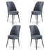 Fumuriu - Negru - 4 bucăți | SKU: 240CHR1367 | Set de scaune Dexa, 45x42x89 cm, varianta Fumuriu - Negru - 4 bucăți, produs pentru amenajarea locuinței, disponibil online în România la CasaMob
