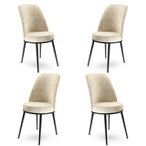 Set de scaune Dexa, Diverse culori, Diverse configurații, 45x42x89 cm - Crem - Negru - 4 bucăți | SKU: 240CHR1368 | Set de scaune Dexa, 45x42x89 cm, varianta Crem - Negru - 4 bucăți, produs pentru amenajarea locuinței, disponibil online în România la CasaMob