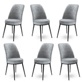 Set de scaune Dexa, Diverse culori, Diverse configurații, 45x42x89 cm - Gri - Negru - 6 bucăți | SKU: 240CHR1370 | Set de scaune Dexa, 45x42x89 cm, varianta Gri - Negru - 6 bucăți, produs pentru amenajarea locuinței, disponibil online în România la CasaMob