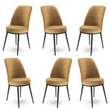Set de scaune Dexa, Diverse culori, Diverse configurații, 45x42x89 cm - Cappuccino - Negru - 6 bucăți | SKU: 240CHR1371 | Set de scaune Dexa, 45x42x89 cm, varianta Cappuccino - Negru - 6 bucăți, produs pentru amenajarea locuinței, disponibil online în România la CasaMob