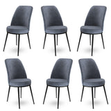 Set de scaune Dexa, Diverse culori, Diverse configurații, 45x42x89 cm - Fumuriu - Negru - 6 bucăți | SKU: 240CHR1372 | Set de scaune Dexa, 45x42x89 cm, varianta Fumuriu - Negru - 6 bucăți, produs pentru amenajarea locuinței, disponibil online în România la CasaMob