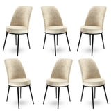 Set de scaune Dexa, Diverse culori, Diverse configurații, 45x42x89 cm - Crem - Negru - 6 bucăți | SKU: 240CHR1373 | Set de scaune Dexa, 45x42x89 cm, varianta Crem - Negru - 6 bucăți, produs pentru amenajarea locuinței, disponibil online în România la CasaMob