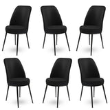 Set de scaune Dexa, Diverse culori, Diverse configurații, 45x42x89 cm - Negru - 6 bucăți | SKU: 240CHR1374 | Set de scaune Dexa, 45x42x89 cm, varianta Negru - 6 bucăți, produs pentru amenajarea locuinței, disponibil online în România la CasaMob
