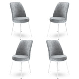 Set de scaune Dexa, Diverse culori, Diverse configurații, 45x42x89 cm - Gri - Alb - 4 bucăți | SKU: 240CHR1380 | Set de scaune Dexa, 45x42x89 cm, varianta Gri - Alb - 4 bucăți, produs pentru amenajarea locuinței, disponibil online în România la CasaMob