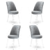Gri - Alb - 4 bucăți | SKU: 240CHR1380 | Set de scaune Dexa, 45x42x89 cm, varianta Gri - Alb - 4 bucăți, produs pentru amenajarea locuinței, disponibil online în România la CasaMob