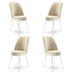 Crem - Alb - 4 bucăți | SKU: 240CHR1383 | Set de scaune Dexa, 45x42x89 cm, varianta Crem - Alb - 4 bucăți, produs pentru amenajarea locuinței, disponibil online în România la CasaMob