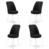 Set de scaune Dexa, Diverse culori, Diverse configurații, 45x42x89 cm - Negru - Alb - 4 bucăți | SKU: 240CHR1384 | Set de scaune Dexa, 45x42x89 cm, varianta Negru - Alb - 4 bucăți, produs pentru amenajarea locuinței, disponibil online în România la CasaMob