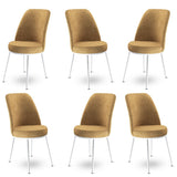 Set de scaune Dexa, Diverse culori, Diverse configurații, 45x42x89 cm - Cappuccino - Alb - 6 bucăți | SKU: 240CHR1386 | Set de scaune Dexa, 45x42x89 cm, varianta Cappuccino - Alb - 6 bucăți, produs pentru amenajarea locuinței, disponibil online în România la CasaMob