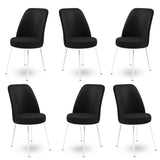 Set de scaune Dexa, Diverse culori, Diverse configurații, 45x42x89 cm - Negru - Alb - 6 bucăți | SKU: 240CHR1389 | Set de scaune Dexa, 45x42x89 cm, varianta Negru - Alb - 6 bucăți, produs pentru amenajarea locuinței, disponibil online în România la CasaMob