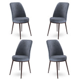 Set de scaune Dexa, Diverse culori, Diverse configurații, 45x42x89 cm - Fumuriu - Maro - 4 bucăți | SKU: 240CHR1397 | Set de scaune Dexa, 45x42x89 cm, varianta Fumuriu - Maro - 4 bucăți, produs pentru amenajarea locuinței, disponibil online în România la CasaMob