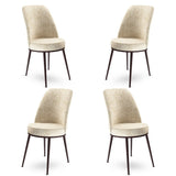 Set de scaune Dexa, Diverse culori, Diverse configurații, 45x42x89 cm - Crem - Maro - 4 bucăți | SKU: 240CHR1398 | Set de scaune Dexa, 45x42x89 cm, varianta Crem - Maro - 4 bucăți, produs pentru amenajarea locuinței, disponibil online în România la CasaMob