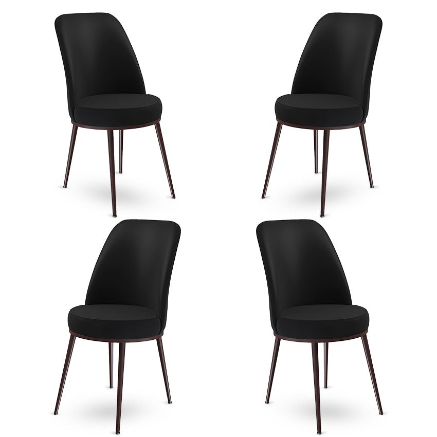 Set de scaune Dexa, Diverse culori, Diverse configurații, 45x42x89 cm - Negru - Maro - 4 bucăți | SKU: 240CHR1399 | Set de scaune Dexa, 45x42x89 cm, varianta Negru - Maro - 4 bucăți, produs pentru amenajarea locuinței, disponibil online în România la CasaMob