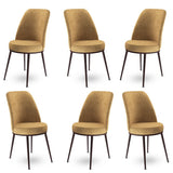Set de scaune Dexa, Diverse culori, Diverse configurații, 45x42x89 cm - Cappuccino - Maro - 6 bucăți | SKU: 240CHR1402 | Set de scaune Dexa, 45x42x89 cm, varianta Cappuccino - Maro - 6 bucăți, produs pentru amenajarea locuinței, disponibil online în România la CasaMob