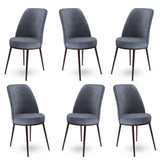 Set de scaune Dexa, Diverse culori, Diverse configurații, 45x42x89 cm - Fumuriu - Maro - 6 bucăți | SKU: 240CHR1403 | Set de scaune Dexa, 45x42x89 cm, varianta Fumuriu - Maro - 6 bucăți, produs pentru amenajarea locuinței, disponibil online în România la CasaMob