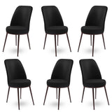 Set de scaune Dexa, Diverse culori, Diverse configurații, 45x42x89 cm - Negru - Maro - 6 bucăți | SKU: 240CHR1405 | Set de scaune Dexa, 45x42x89 cm, varianta Negru - Maro - 6 bucăți, produs pentru amenajarea locuinței, disponibil online în România la CasaMob