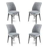 Set de scaune Flex, Diverse culori, Diverse configurații, 45x42x93 cm - Gri - Negru - 4 bucăți | SKU: 240CHR1411 | Set de scaune Flex, 45x42x93 cm, varianta Gri - Negru - 4 bucăți, produs pentru amenajarea locuinței, disponibil online în România la CasaMob