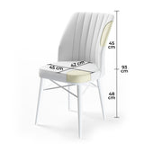 Set de scaune Flex, Diverse culori, Diverse configurații, 45x42x93 cm - Gri - Negru - 4 bucăți | SKU: 240CHR1411 | Set de scaune Flex, 45x42x93 cm, varianta Gri - Negru - 4 bucăți, produs pentru amenajarea locuinței, disponibil online în România la CasaMob