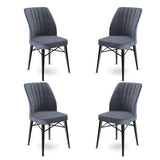 Set de scaune Flex, Diverse culori, Diverse configurații, 45x42x93 cm - Fumuriu - Negru - 4 bucăți | SKU: 240CHR1413 | Set de scaune Flex, 45x42x93 cm, varianta Fumuriu - Negru - 4 bucăți, produs pentru amenajarea locuinței, disponibil online în România la CasaMob