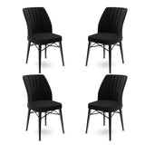 Set de scaune Flex, Diverse culori, Diverse configurații, 45x42x93 cm - Negru - 4 bucăți | SKU: 240CHR1415 | Set de scaune Flex, 45x42x93 cm, varianta Negru - 4 bucăți, produs pentru amenajarea locuinței, disponibil online în România la CasaMob