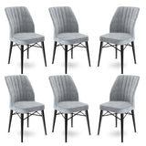 Set de scaune Flex, Diverse culori, Diverse configurații, 45x42x93 cm - Gri - Negru - 6 bucăți | SKU: 240CHR1416 | Set de scaune Flex, 45x42x93 cm, varianta Gri - Negru - 6 bucăți, produs pentru amenajarea locuinței, disponibil online în România la CasaMob