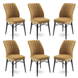 Set de scaune Flex, Diverse culori, Diverse configurații, 45x42x93 cm - Cappuccino - Negru - 6 bucăți | SKU: 240CHR1417 | Set de scaune Flex, 45x42x93 cm, varianta Cappuccino - Negru - 6 bucăți, produs pentru amenajarea locuinței, disponibil online în România la CasaMob