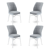Set de scaune Flex, Diverse culori, Diverse configurații, 45x42x93 cm - Gri - Alb - 4 bucăți | SKU: 240CHR1426 | Set de scaune Flex, 45x42x93 cm, varianta Gri - Alb - 4 bucăți, produs pentru amenajarea locuinței, disponibil online în România la CasaMob