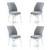 Gri - Alb - 4 bucăți | SKU: 240CHR1426 | Set de scaune Flex, 45x42x93 cm, varianta Gri - Alb - 4 bucăți, produs pentru amenajarea locuinței, disponibil online în România la CasaMob