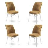 Set de scaune Flex, Diverse culori, Diverse configurații, 45x42x93 cm - Cappuccino - Alb - 4 bucăți | SKU: 240CHR1427 | Set de scaune Flex, 45x42x93 cm, varianta Cappuccino - Alb - 4 bucăți, produs pentru amenajarea locuinței, disponibil online în România la CasaMob