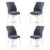Fumuriu - Alb - 4 bucăți | SKU: 240CHR1428 | Set de scaune Flex, 45x42x93 cm, varianta Fumuriu - Alb - 4 bucăți, produs pentru amenajarea locuinței, disponibil online în România la CasaMob