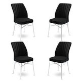 Set de scaune Flex, Diverse culori, Diverse configurații, 45x42x93 cm - Negru - Alb - 4 bucăți | SKU: 240CHR1430 | Set de scaune Flex, 45x42x93 cm, varianta Negru - Alb - 4 bucăți, produs pentru amenajarea locuinței, disponibil online în România la CasaMob
