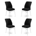 Negru - Alb - 4 bucăți | SKU: 240CHR1430 | Set de scaune Flex, 45x42x93 cm, varianta Negru - Alb - 4 bucăți, produs pentru amenajarea locuinței, disponibil online în România la CasaMob