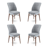 Set de scaune Flex, Diverse culori, Diverse configurații, 45x42x93 cm - Gri - Maro - 4 bucăți | SKU: 240CHR1441 | Set de scaune Flex, 45x42x93 cm, varianta Gri - Maro - 4 bucăți, produs pentru amenajarea locuinței, disponibil online în România la CasaMob