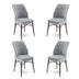 Gri - Maro - 4 bucăți | SKU: 240CHR1441 | Set de scaune Flex, 45x42x93 cm, varianta Gri - Maro - 4 bucăți, produs pentru amenajarea locuinței, disponibil online în România la CasaMob