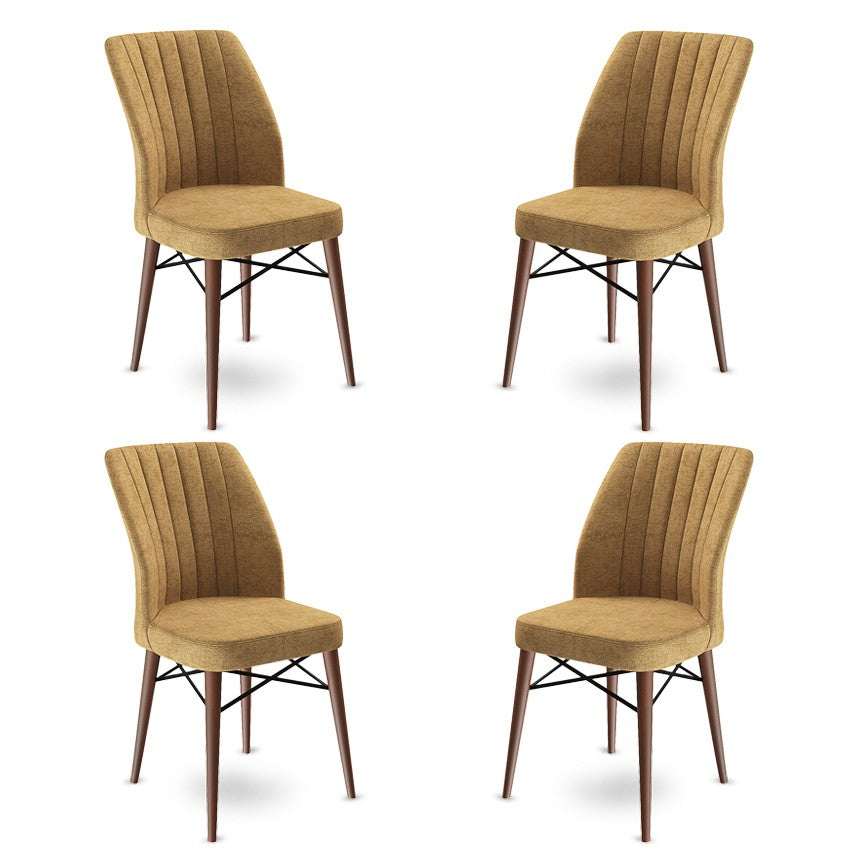 Set de scaune Flex, Diverse culori, Diverse configurații, 45x42x93 cm - Cappuccino - Maro - 4 bucăți | SKU: 240CHR1442 | Set de scaune Flex, 45x42x93 cm, varianta Cappuccino - Maro - 4 bucăți, produs pentru amenajarea locuinței, disponibil online în România la CasaMob