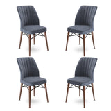 Set de scaune Flex, Diverse culori, Diverse configurații, 45x42x93 cm - Fumuriu - Maro - 4 bucăți | SKU: 240CHR1443 | Set de scaune Flex, 45x42x93 cm, varianta Fumuriu - Maro - 4 bucăți, produs pentru amenajarea locuinței, disponibil online în România la CasaMob