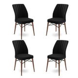 Set de scaune Flex, Diverse culori, Diverse configurații, 45x42x93 cm - Negru - Maro - 4 bucăți | SKU: 240CHR1445 | Set de scaune Flex, 45x42x93 cm, varianta Negru - Maro - 4 bucăți, produs pentru amenajarea locuinței, disponibil online în România la CasaMob