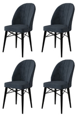 Set de scaune Ritim, Diverse culori, Diverse configurații, 44x42x96 cm - Antracit - Negru - 4 bucăți | SKU: 240CHR1456 | Set de scaune Ritim, 44x42x96 cm, varianta Antracit - Negru - 4 bucăți, produs pentru amenajarea locuinței, disponibil online în România la CasaMob