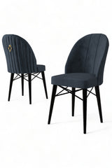 Set de scaune Ritim, Diverse culori, Diverse configurații, 44x42x96 cm - Antracit - Negru - 4 bucăți | SKU: 240CHR1456 | Set de scaune Ritim, 44x42x96 cm, varianta Antracit - Negru - 4 bucăți, produs pentru amenajarea locuinței, disponibil online în România la CasaMob