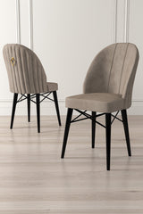 Set de scaune Ritim, Diverse culori, Diverse configurații, 44x42x96 cm - Cappuccino - Negru - 4 bucăți | SKU: 240CHR1457 | Set de scaune Ritim, 44x42x96 cm, varianta Cappuccino - Negru - 4 bucăți, produs pentru amenajarea locuinței, disponibil online în România la CasaMob
