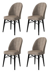 Set de scaune Ritim, Diverse culori, Diverse configurații, 44x42x96 cm - Cappuccino - Negru - 4 bucăți | SKU: 240CHR1457 | Set de scaune Ritim, 44x42x96 cm, varianta Cappuccino - Negru - 4 bucăți, produs pentru amenajarea locuinței, disponibil online în România la CasaMob