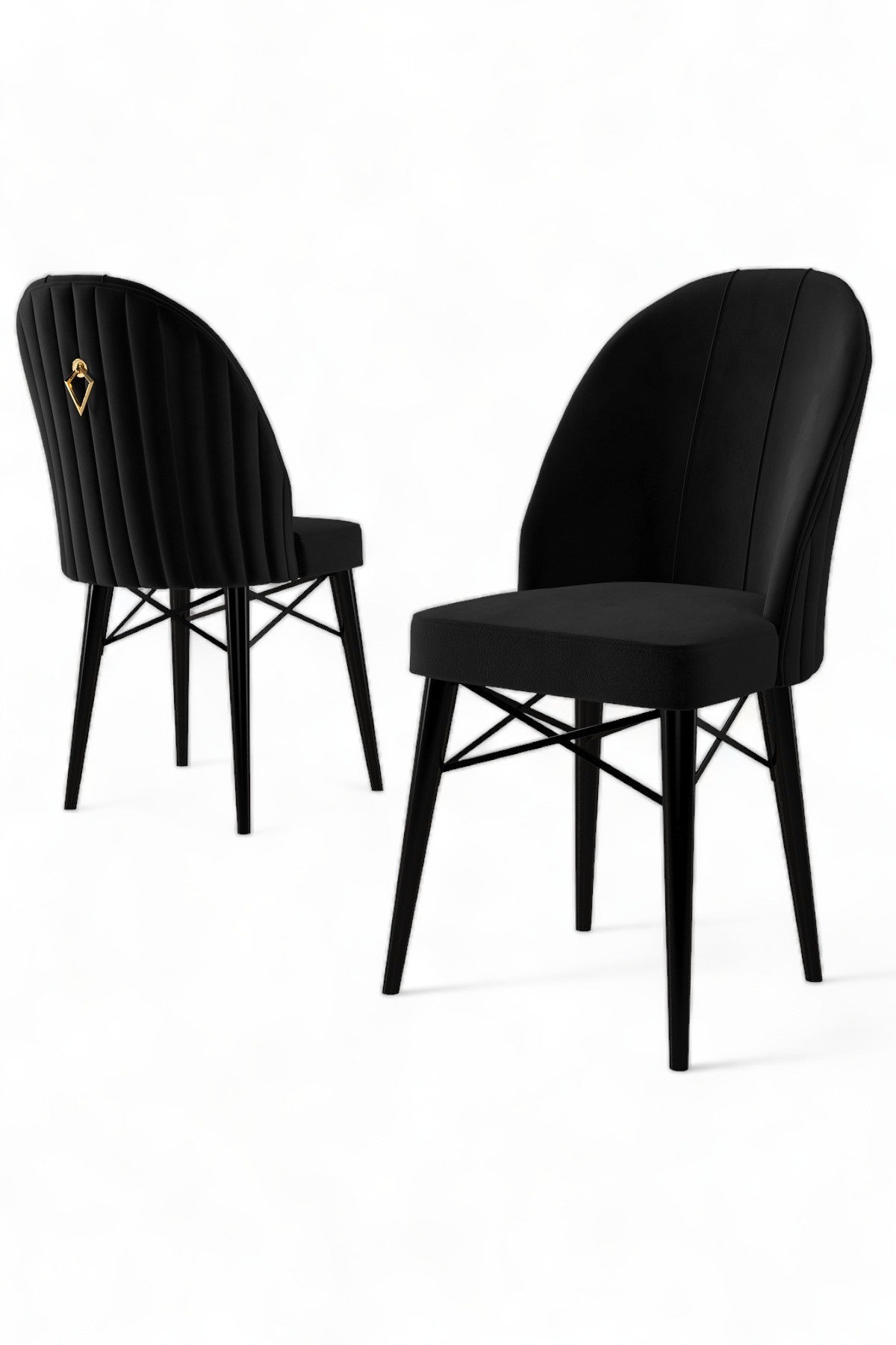 Set de scaune Ritim, Diverse culori, Diverse configurații, 44x42x96 cm - Negru - 4 bucăți | SKU: 240CHR1460 | Set de scaune Ritim, 44x42x96 cm, varianta Negru - 4 bucăți, produs pentru amenajarea locuinței, disponibil online în România la CasaMob