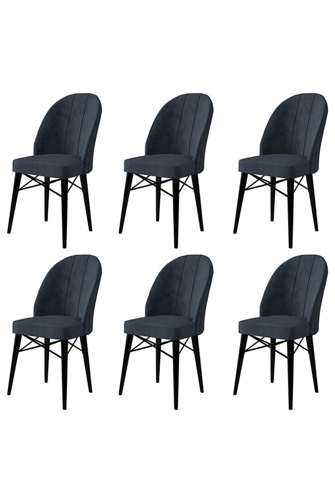 Set de scaune Ritim, Diverse culori, Diverse configurații, 44x42x96 cm - Antracit - Negru - 6 bucăți | SKU: 240CHR1461 | Set de scaune Ritim, 44x42x96 cm, varianta Antracit - Negru - 6 bucăți, produs pentru amenajarea locuinței, disponibil online în România la CasaMob