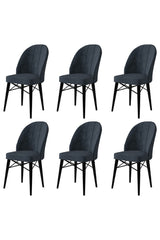 Set de scaune Ritim, Diverse culori, Diverse configurații, 44x42x96 cm - Antracit - Negru - 6 bucăți | SKU: 240CHR1461 | Set de scaune Ritim, 44x42x96 cm, varianta Antracit - Negru - 6 bucăți, produs pentru amenajarea locuinței, disponibil online în România la CasaMob