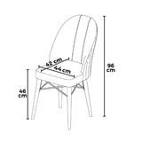 Set de scaune Ritim, Diverse culori, Diverse configurații, 44x42x96 cm - Antracit - Alb - 4 bucăți | SKU: 240CHR1471 | Set de scaune Ritim, 44x42x96 cm, varianta Antracit - Alb - 4 bucăți, produs pentru amenajarea locuinței, disponibil online în România la CasaMob