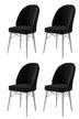Negru - Alb - 4 bucăți | SKU: 240CHR1475 | Set de scaune Ritim, 44x42x96 cm, varianta Negru - Alb - 4 bucăți, produs pentru amenajarea locuinței, disponibil online în România la CasaMob